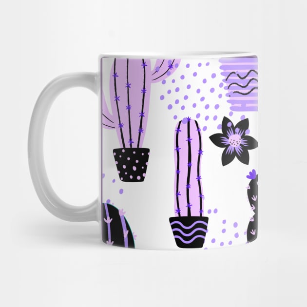 Cute Cactus Pattern (purple) by Dorino